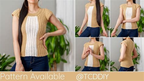 How To Crochet A Short Sleeve Top Pattern And Tutorial Diy Short