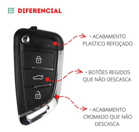 Chave Canivete Honda Civic At Alarme Original Parcelamento