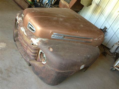 Sell 1950 Ford Pickup Front Fenders Hood And Grille Assembly In