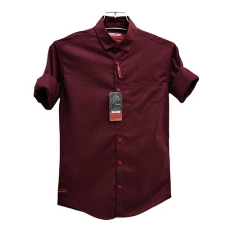 Oxford Cotton Full Sleeve Shirt For Men Maroon Op75