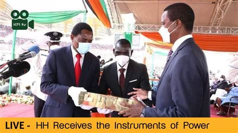 Edgar Lungu Hands Over The Instruments Of Power To Hakahinde Hichilema Zambia S 7th President