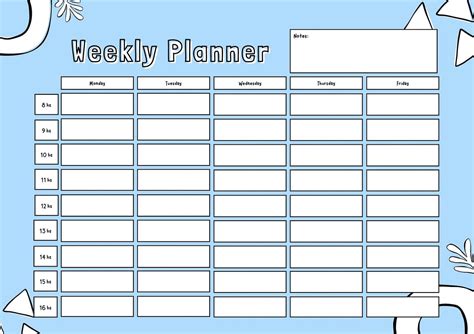 Printable Weekly Schedule Template Pictures – Free download and print ...