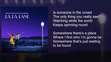 แปลเนื้อเพลง La La Land Someone In The Crowd — แปลเนื้อเพลงสากล