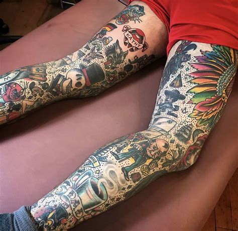 Pin By Nico García Solís On Guitarras Y Musica Traditional Tattoo Leg Sleeve Leg Sleeve