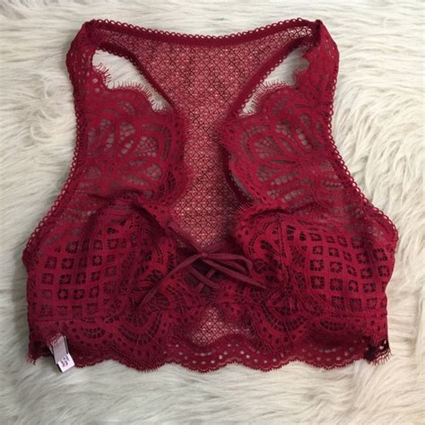 Victoria S Secret Intimates And Sleepwear Red Lace Dream Angels Scalloped Bralette New Poshmark