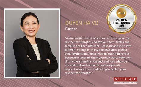 Partner Duyen Ha Vo Is Named In Alb Asia Top Female Lawyers