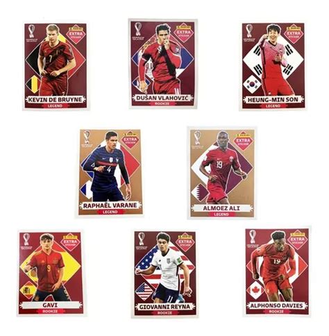 8 Figurinhas Extra Legend Copa Do Mundo 2022 Frete Grátis