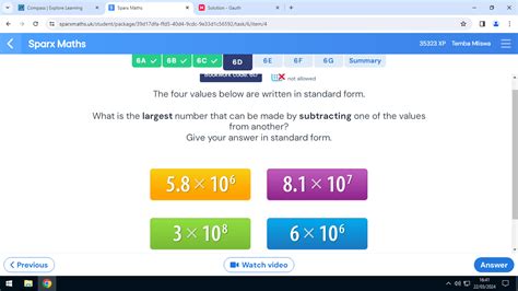 Solved Compass Explore Learning Sparx Maths Solution Gauth × C