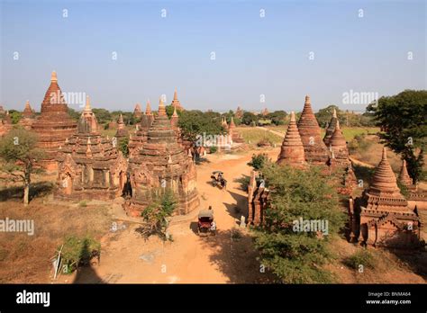 Myanmar Burma Burma Bagan pagoda scenery pagodas panorama scenery place of interest tourism ...