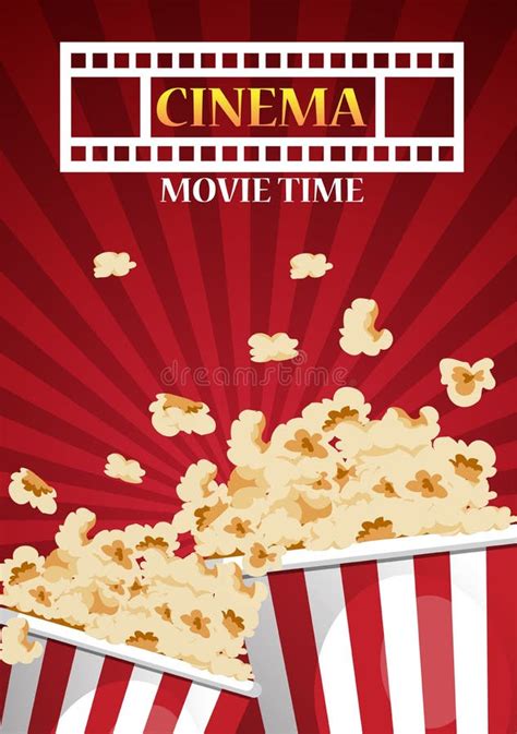 Movie Cinema Poster Designtemplate Banner For Show With Stock Vector