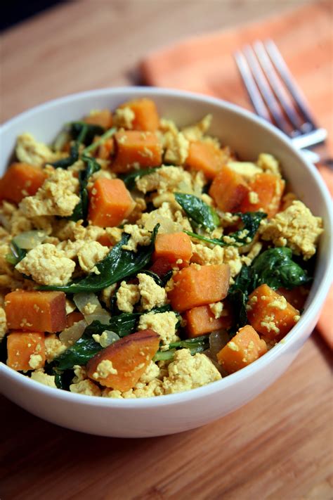 Tofu Scramble With Kale And Sweet Potatoes Popsugar Fitness