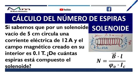 C Lculo Del N Mero De Espiras En Un Solenoide Youtube