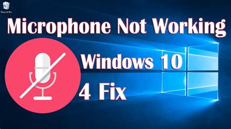 Microphone Not Working Windows 10 - 4 Fix - YouTube