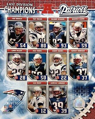 NEW ENGLAND PATRIOTS 2006 AFC EAST DIVISION CHAMPIONS Team Composite ...