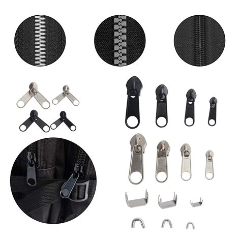 X Rei Verschluss Reparatur Set Zipper Schieber Metall Repair Ersatz