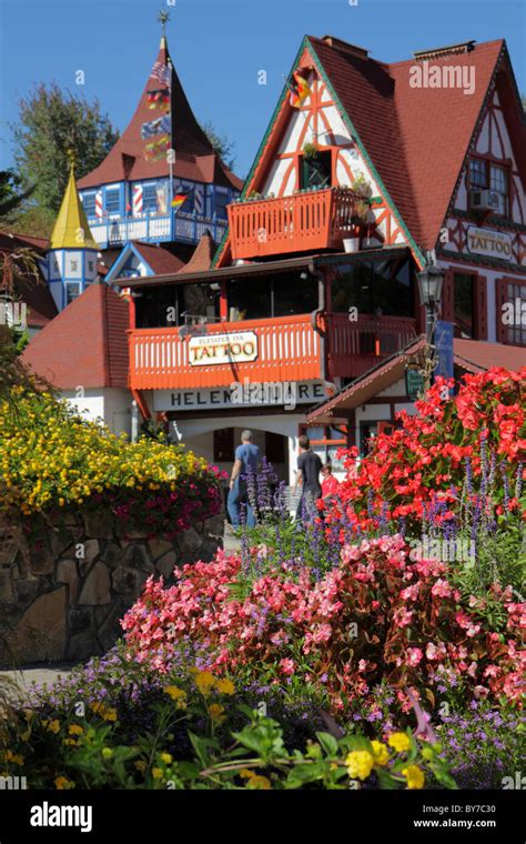 Georgia Helen German Alpine Village High Resolution Stock Photography