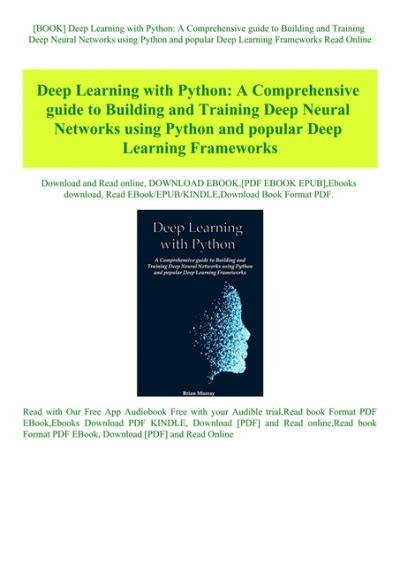 Book Deep Learning With Python A Comprehensive Guide To Building And