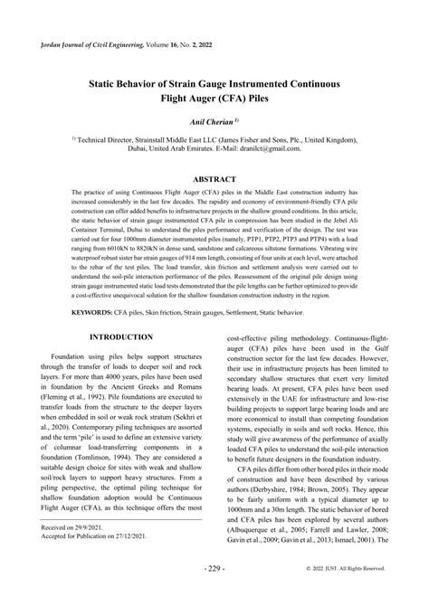 Pdf Static Behavior Of Strain Gauge Instrumented Continuous Flight