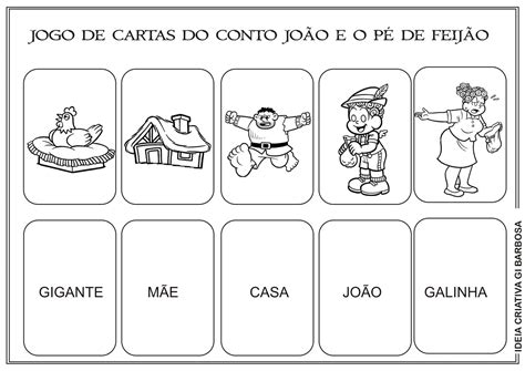 Jogo de Cartas João e o Pé de Feijão GEEMPA Jogo de cartas João pé