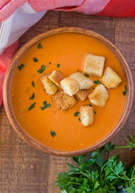 Easy Creamy Tomato Soup Recipe Dinner Then Dessert