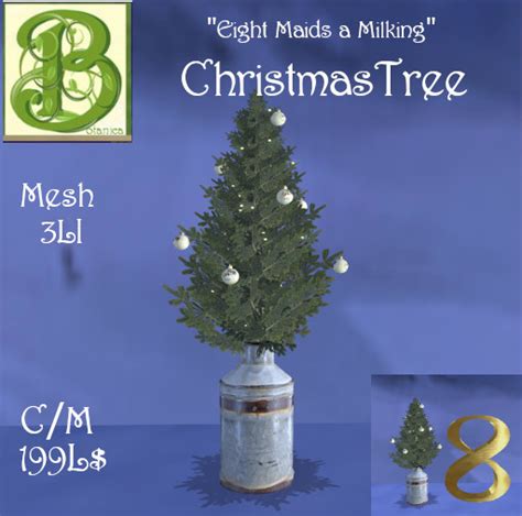 Second Life Marketplace Eight Maids A Milking Christmas Tree 12 Days