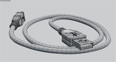 Free 3d Usb Cable Turbosquid 1274715