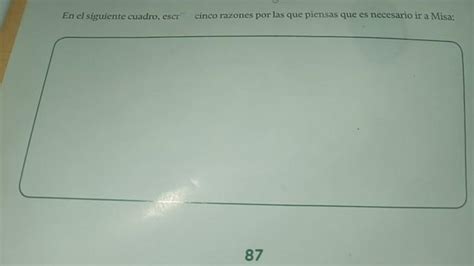 En El Siguiente Cuadro Escribe 5 Razones Por Las Que Piensas Que Es