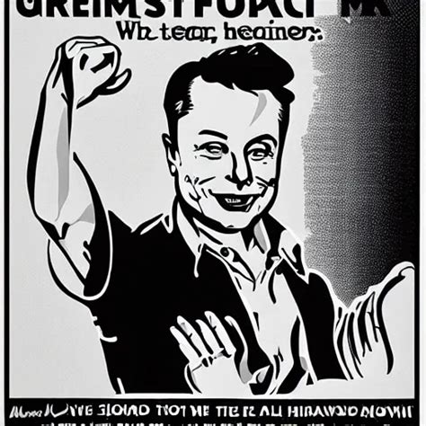 Elon Musk Depicted In An Old Style Propaganda Poster Stable Diffusion