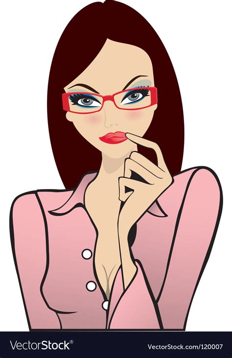 Sexy Office Girl Royalty Free Vector Image Vectorstock