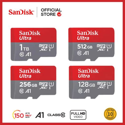 SanDisk Ultra 128GB 256GB 512GB 1TB A1 Series Micro SD SDSQUAB 128G