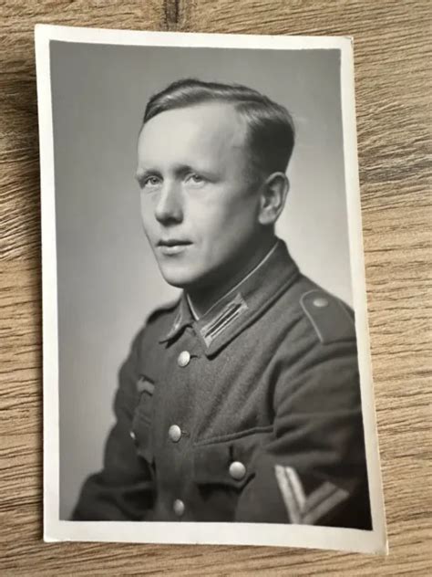 Pk Portrait Foto Wehrmacht Wh Heer Ob Gf Feldbluse Wk Eur