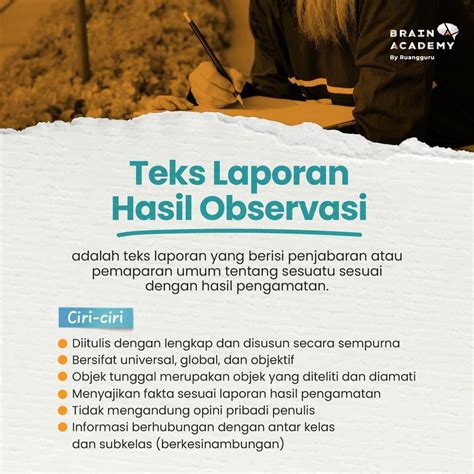 Teks Laporan Hasil Observasi Pengertian Ciri Ciri Dan Contohnya Hot