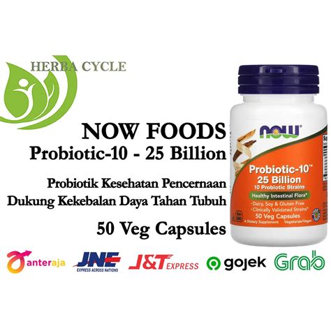 Jual Now Foods Probiotic 10 25 Billion 50 Veg Cap Now Probiotik Ori Usa