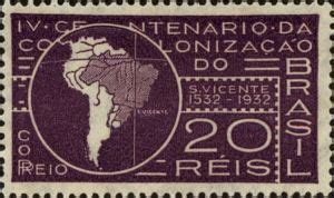 Stamp: Treaty of Tordesillas (Brazil(400 Anniv. Colonization of Brazil ...