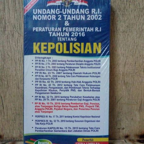 Jual Buku Undang Undang Ri No Tahun Tentang Kepolisian Shopee