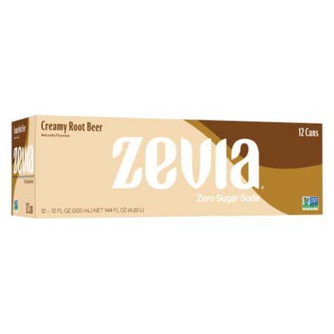 Zevia Creamy Root Beer Zero Sugar Soda Cans Pk Fl Oz Fred Meyer