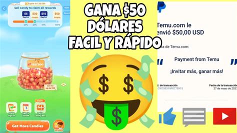 APP TEMU GANA 50 DÓLARES FACIL Y RÁPIDO EN PAYPAL CON TEMU COMO