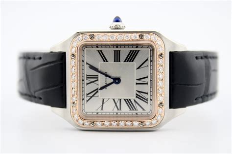 Cartier Santos Dumont Small 18k Rose Gold & Steel Diamond... for $6,600 ...