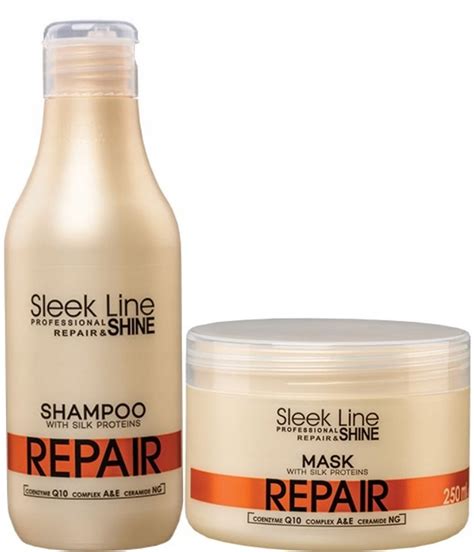 STAPIZ Repair Sleek Line Szampon 300ml Maska odżywcza 250ml