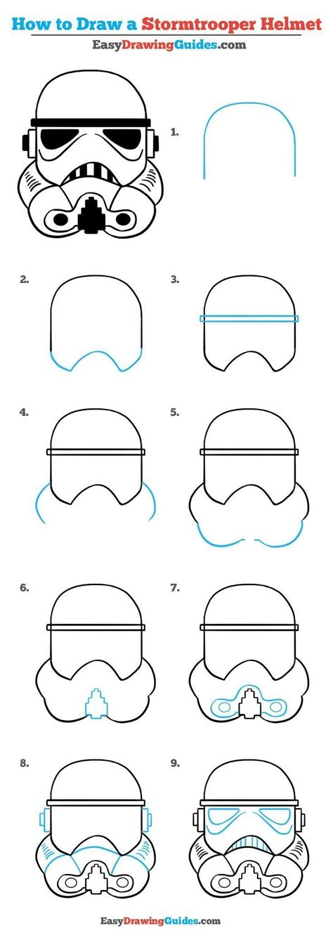 How To Draw A Stormtrooper Helmet Really Easy Drawing Tutorial