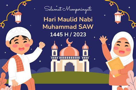 Gambar Kartu Ucapan Maulid Nabi 2023 Ke 1445 Hijriah Artofit