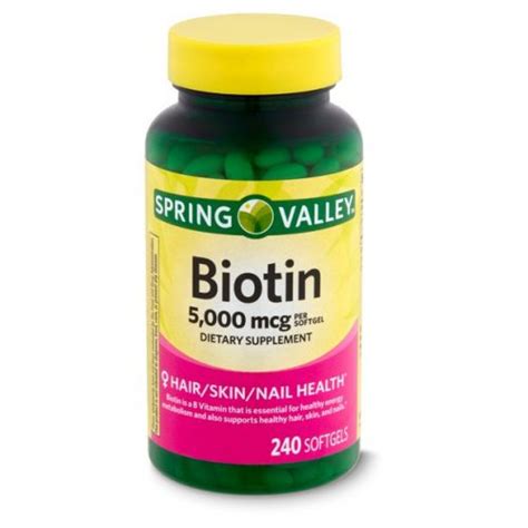 Biotina SPRING VALLEY 5000mcg 240 Capsulas Blandas Ofertasimportadas