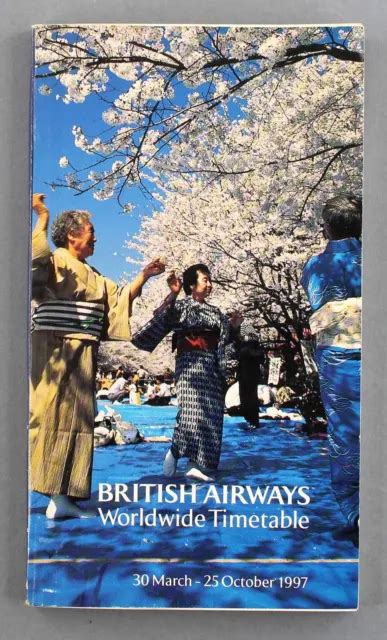 BRITISH AIRWAYS WORLDWIDE Airline Timetable Summer 1997 Seat Maps