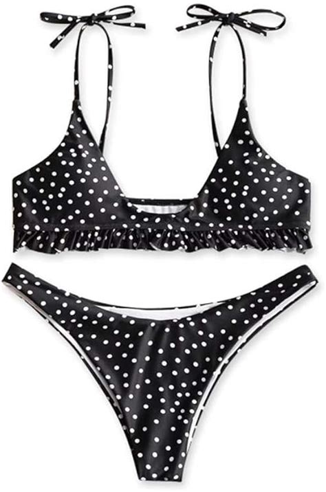 Rtyoo Kost Me F R Erwachsene Sexy Bikini Wave Point R Schen Verstellbare Elastische Bikini Damen