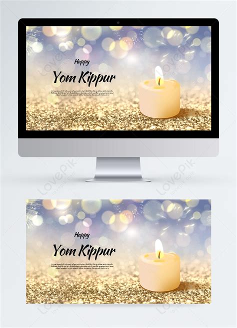 Template Efek Cahaya Lilin Terang Biru Dan Kuning Berkedip Template