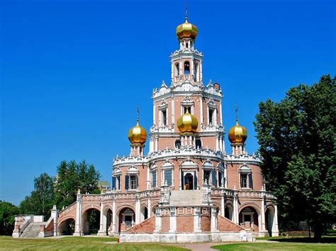 Церковь Покрова Пресвятой Богородицы в Филях, Москва, Россия | Building ...