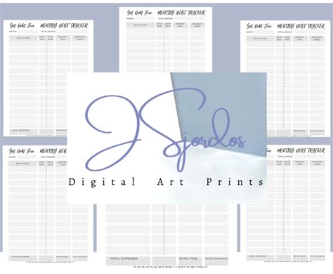 printable debt tracker budget planner monthly bill tracker