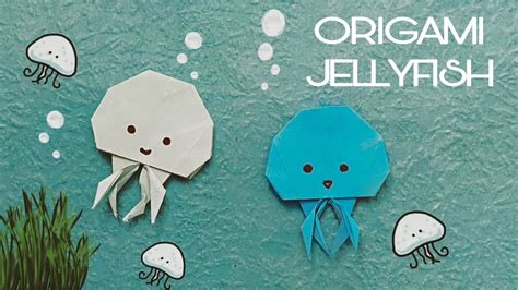 Origami Jellyfish Paper Jellyfish Craft Origami Easy Youtube