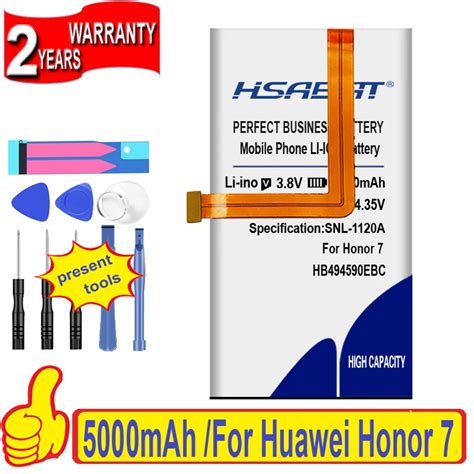 HSABAT batería HB494590EBC de 5000mAh para Huawei Honor 7 G620 G628