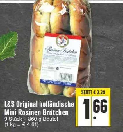 L s Original Holländische Mini Rosinen Brötchen Angebot bei EDEKA